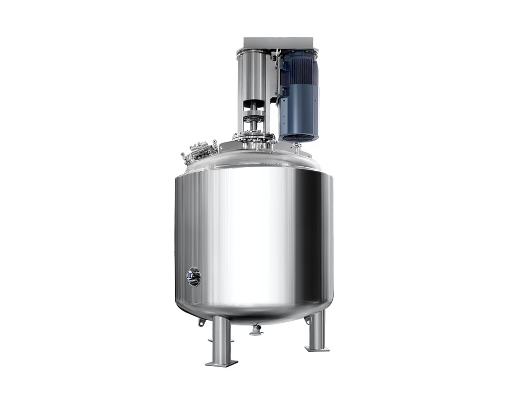 Industrial stainless steel reactor with a vacuum emulsification system, featuring a Nutsche filter dryer and mixing capabilities for low-temperature evaporation processes.